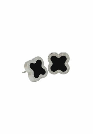 FYRKLÖVER - Boucles d'oreilles - silver coloured and black coloured