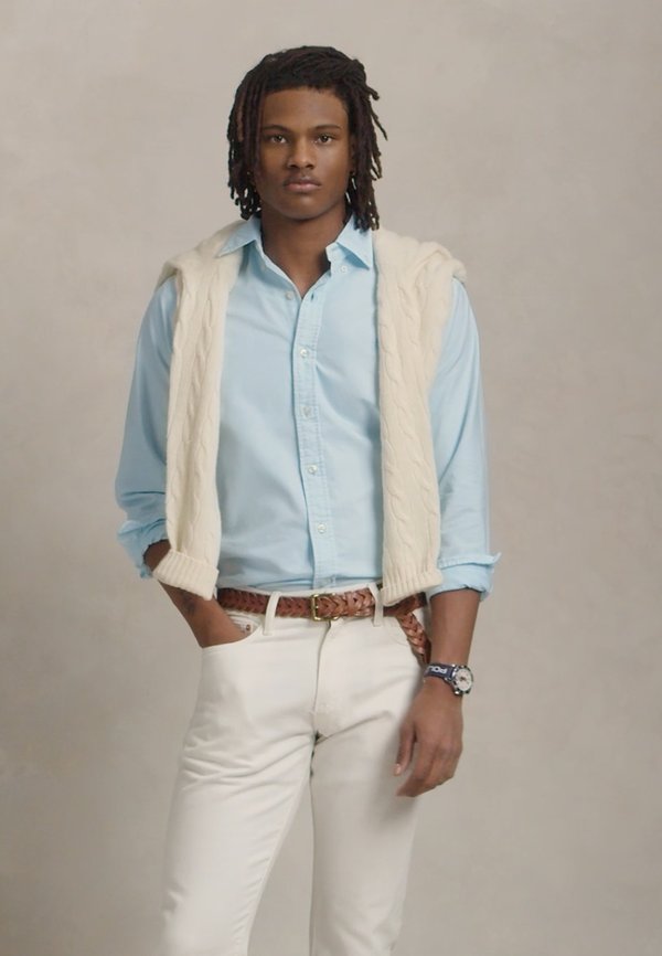 CUSTOM FIT MINERAL DYED OXFORD SHIRT - Shirt - sky4