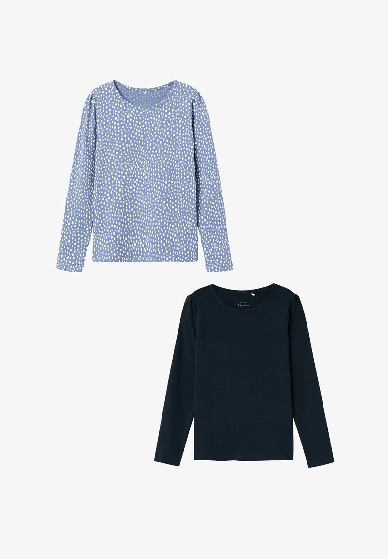 Name it 2ER-PACK - Langarmshirt - dunkelblau hellblau
