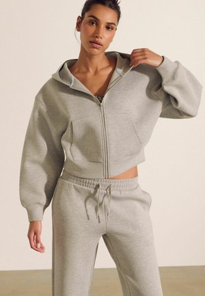 REGULAR FIT - Bluză de molton cu fermoar - charcoal grey