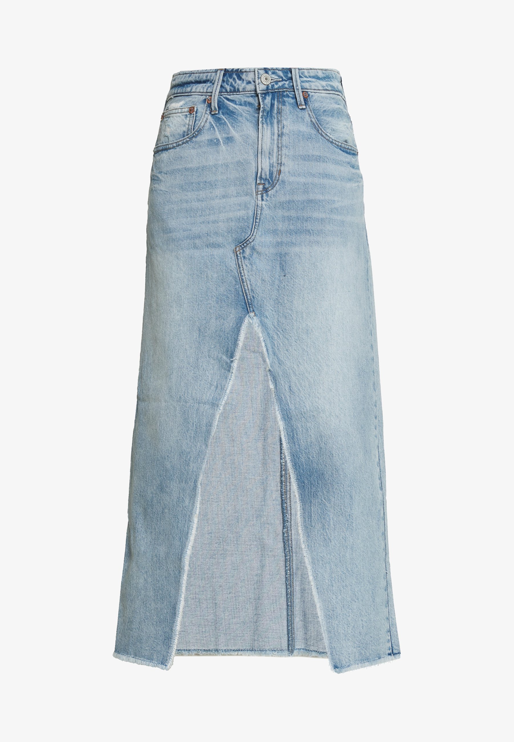 American Eagle 90s Maxi Skirt Jeansrock Light Blue Hellblau Zalando De