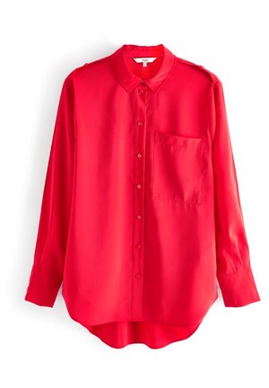 Button-down blouse - red