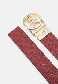 MICHAEL Michael Kors LOGO BELT - Cinto - brown/gold-coloured