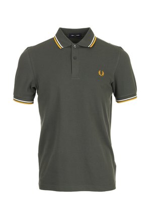Fred Perry, TWIN TIPPED SHIRT - Polo - field green ecru golden