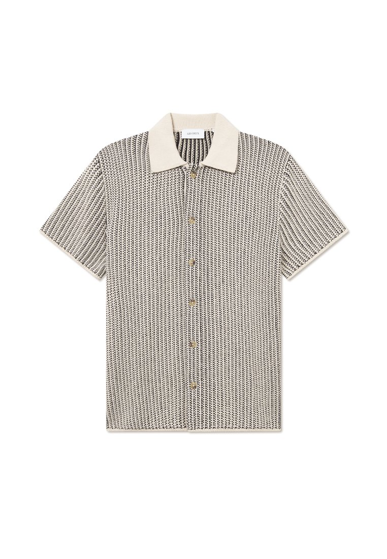 Les Deux - EASTON - Chemise - ivory/black, Agrandir
