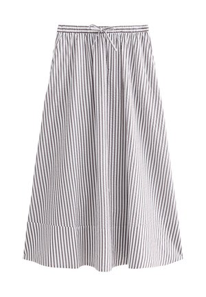 New Look, STRIPED SEERSUCKER CIRCLE MAXI - Falda larga - brown pattern