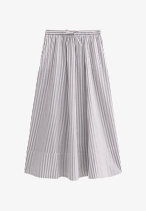 New Look, STRIPED SEERSUCKER CIRCLE MAXI - Falda larga - brown pattern