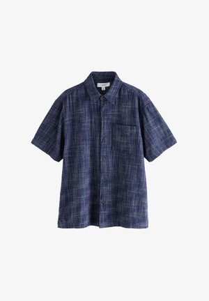 Next, REGULAR FIT - TEXTURED CROSSHATCH SHORT SLEEVE - Camicia - indigo blue