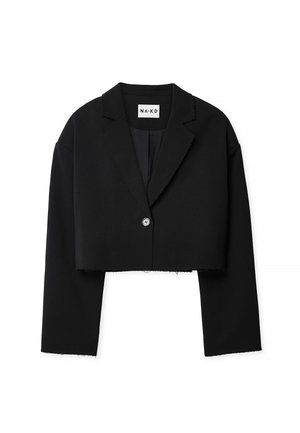 SHORT FRINGED - Blazer - black