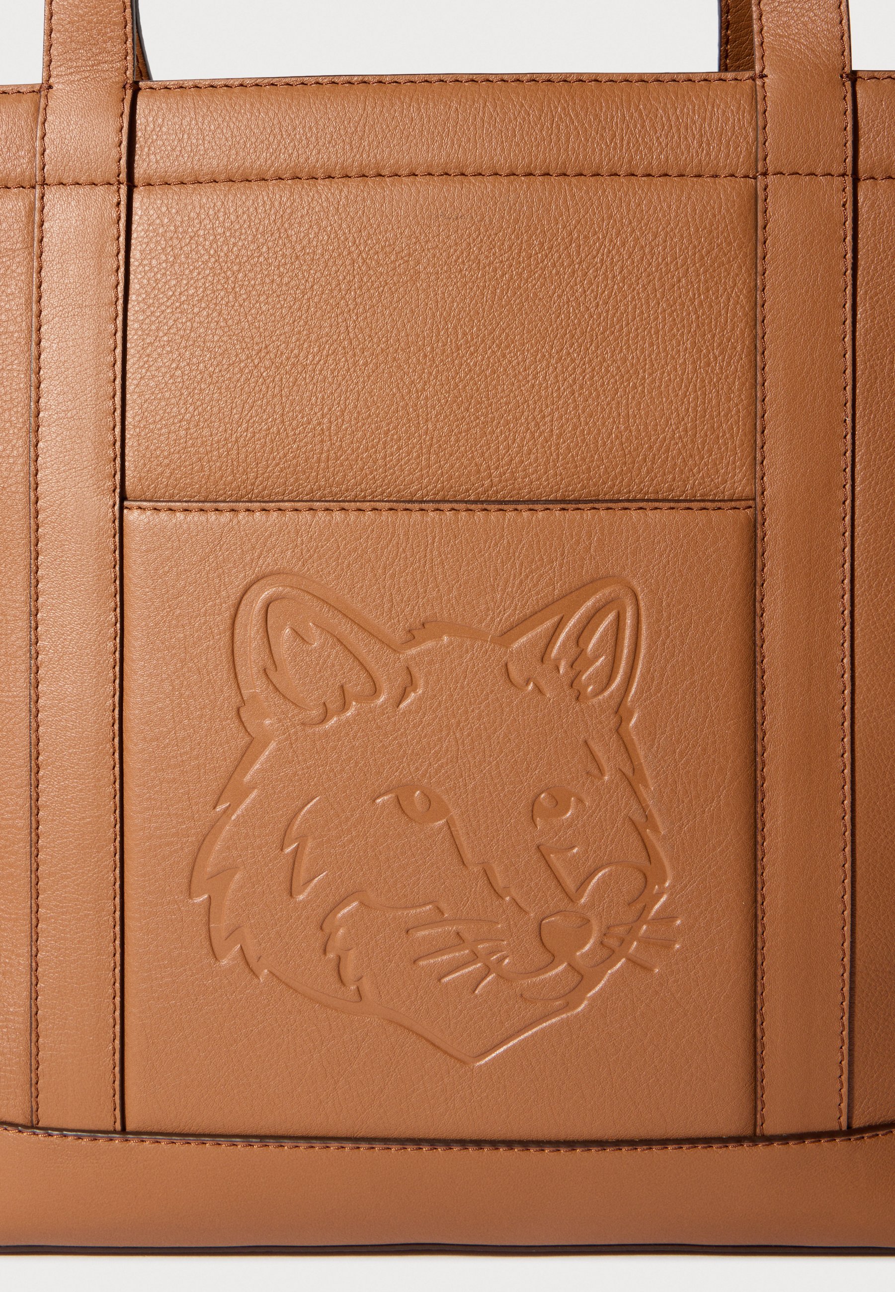 Maison Kitsuné FOX HEAD MEDIUM TOTE - Tote bag - brown - Zalando.co.uk