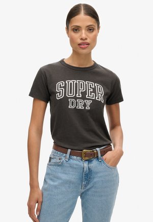 Superdry & Co ATHLETIC ESSENTIALS GRAPHIC - T-shirt imprimé - bison black slub