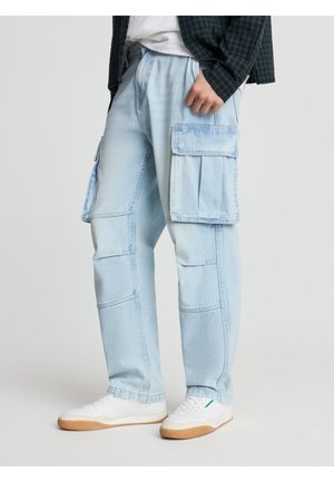 CARGO - Jeans baggy - blu denim chiaro