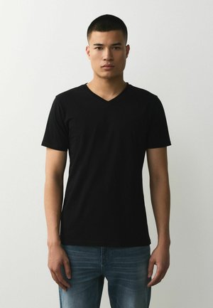 Next, MIXED V-NECK T-SHIRTS FIVE PACK - T-Shirt basic - neutral