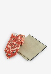 Next SET - REGULAR FIT - Díszzsebkendő - batik orange neutral brown