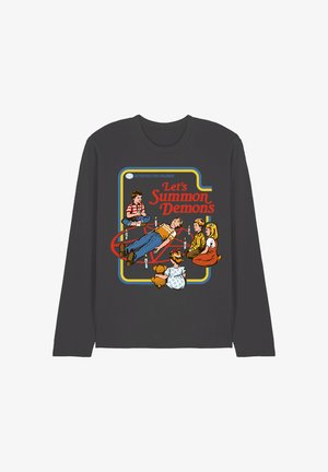 Cotton Soul, STEVEN RHODES LETS SUMMON DEMONS - Long sleeved top - anthracite