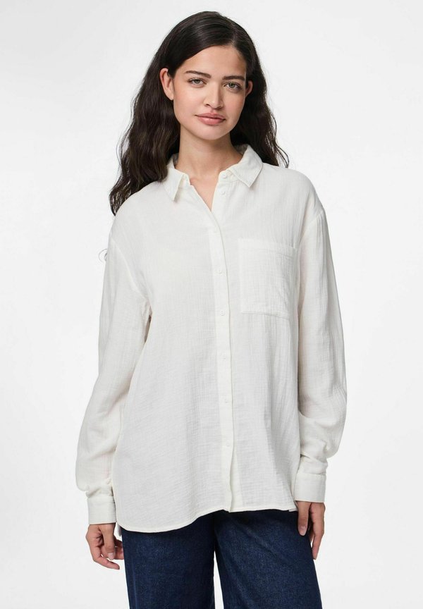 PCSASTINA - Hemdbluse - cloud dancer