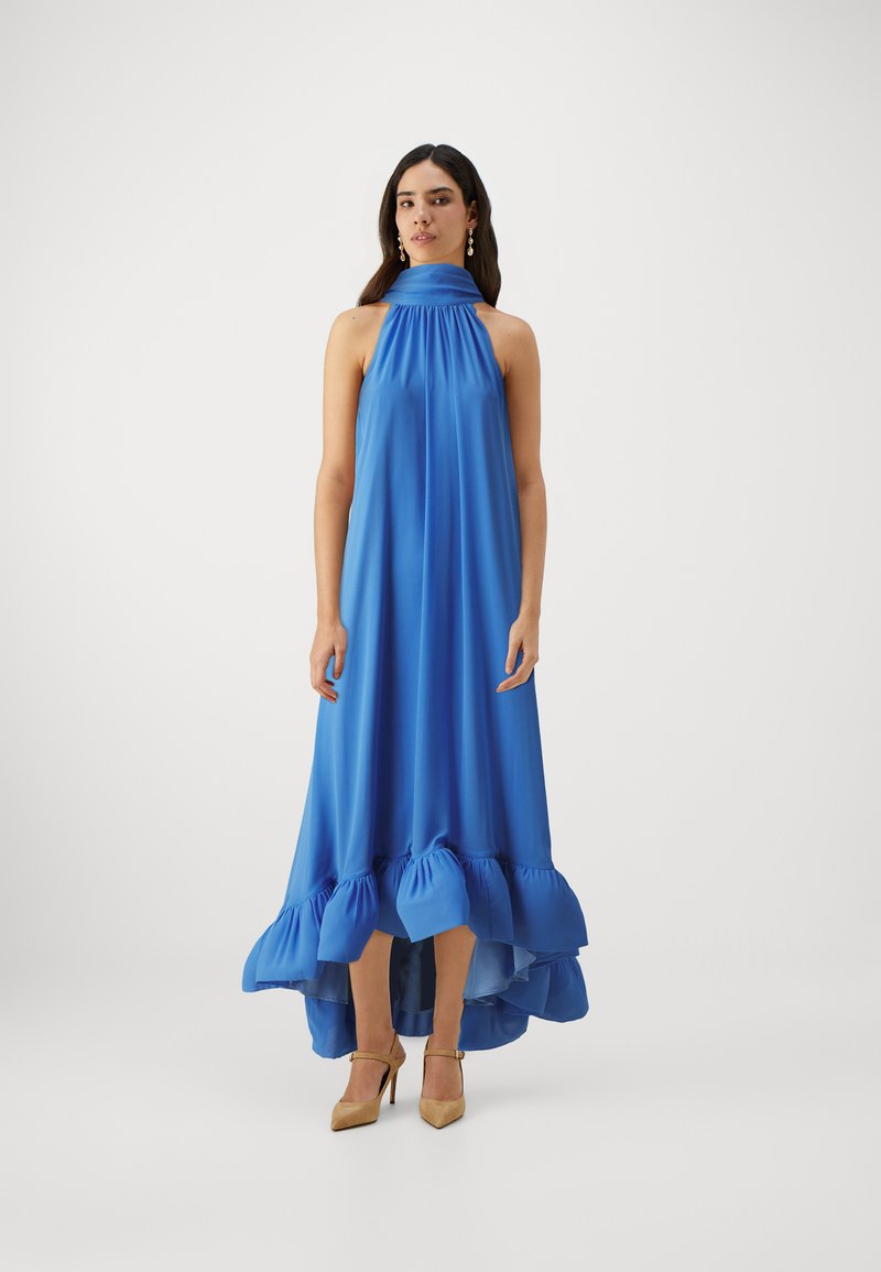 Malina SABRINA HALTER NECK RUFFLED DRESS - Juhlamekko - azure blue