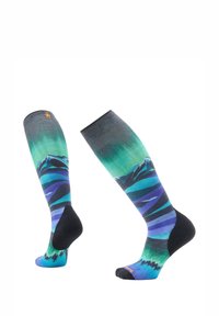 Smartwool SKI TARGETED CUSHION COMPRESSION PRINT OTC - Sports socks - black