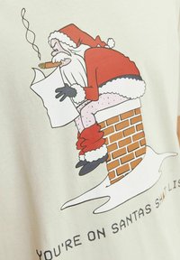 Jack & Jones X-MAS RUNDHALS  - T-shirts print - moonbeam