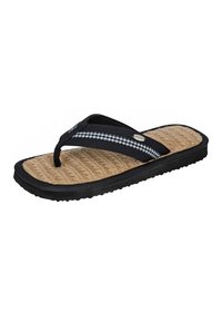 CINNEA CINNEA ZEHENTRENNER BONDY - T-bar sandals - schwarz, gemustert