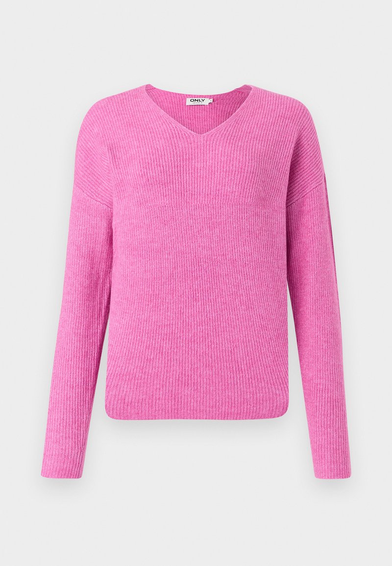 ONLY ONLCAMILLA V-NECK L/S PULLOVER KNT NOOS BIRCH/MELANGE ONLY ONLCAMILLA V-NECK L/S PULLOVER KNT NOOS BIRCH/MELANGE