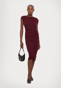 Lauren Ralph Lauren ATALIE SHORT SLEEVE DAY DRESS - Pārliekama kleita - pinot noir