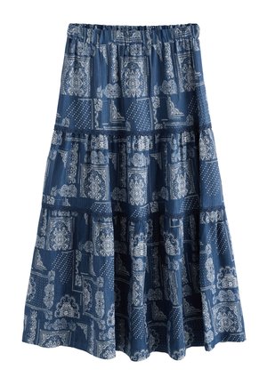 Maxirock - blue /ecru bandana print