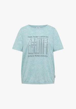 Cecil, T-SHIRT IN AUSBRENNER-OPTIK - T-shirt imprimé - crystal mint