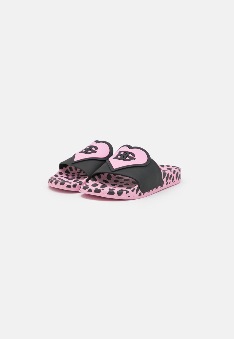 Damen Zehentrenner | Blugirl CHIC Pantolette flach bonbon/black/rosa - BS04496 Damen Zehentrenner | Blugirl CHIC Pantolette flach bonbon/black/rosa - BS04496