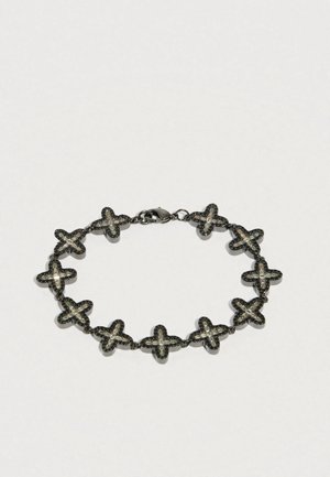 CLOVER BAGUETTE BRACELET - Armband - black/white/anthracite