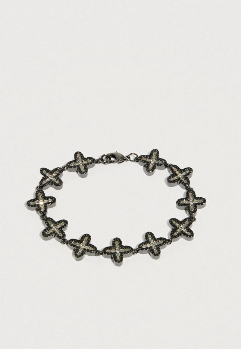 DARKAI CLOVER BAGUETTE BRACELET - Armband - black/white/anthracite
