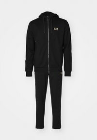 EA7 Emporio Armani TRAIN CORE TRACKSUIT HOODIE SET - Tuta - black/gold