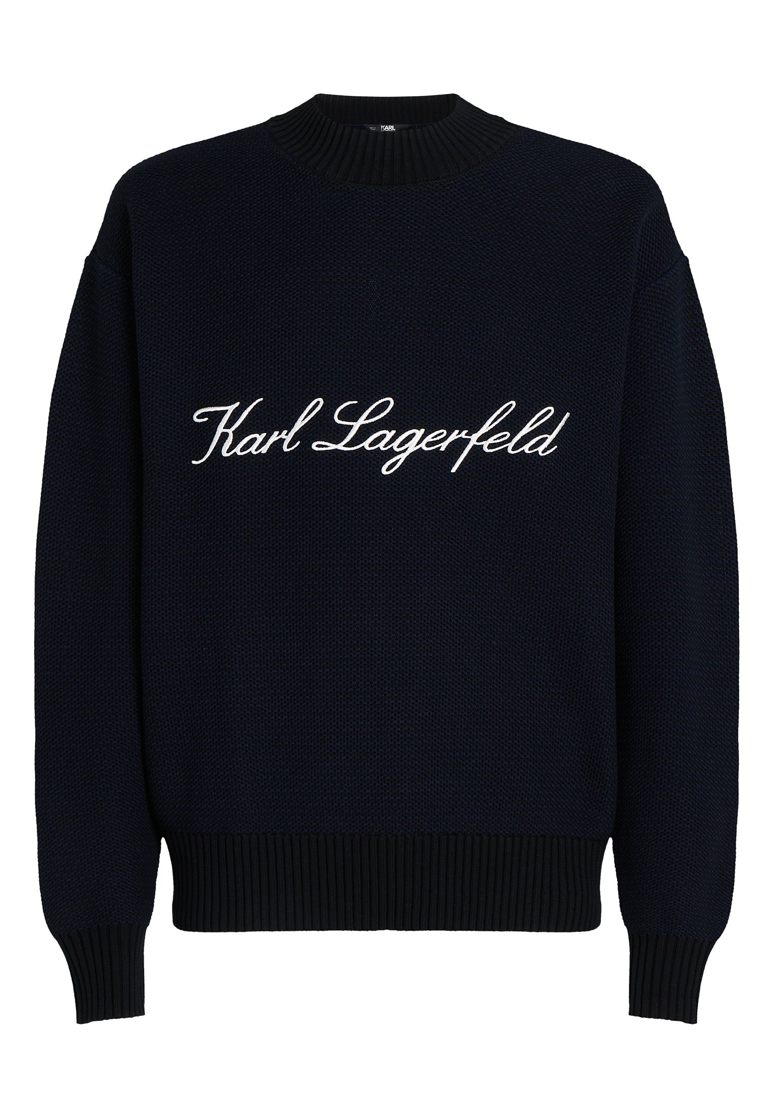 KARL LAGERFELD SIGNATURE Trui black navy zwart Zalando.be