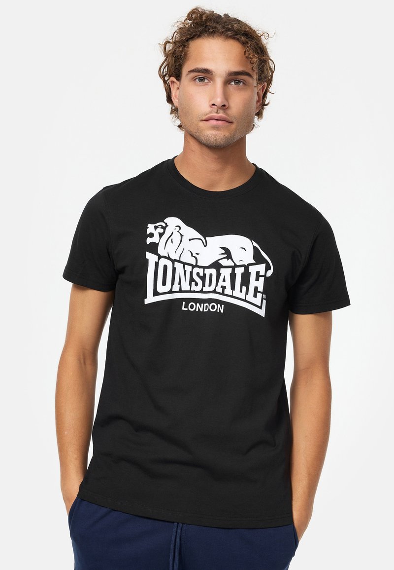 Lonsdale NORMALE PASSFORM DOPPELPACK COLLESSIE Print Tshirt black