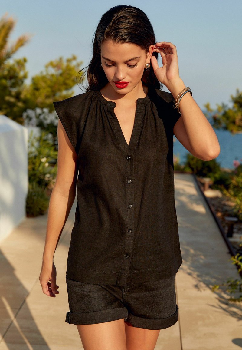 Next - REGULAR FIT - Blusa - black, Ampliar