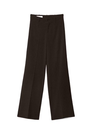 Stradivarius, WIDE-LEG FORMAL WEAR TROUSERS - Hlače - dark brown