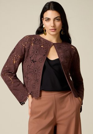 Oltre CARDIGAN CORTO - Gilet - marrone