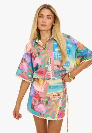 Jupe trapèze - multi colour   blue