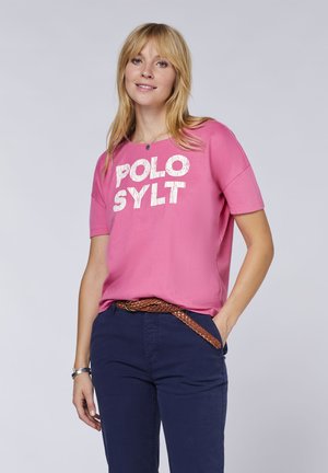 Polo Sylt MIT PIGMENT IM LABEL STIL - T-Shirt print - carmine rose