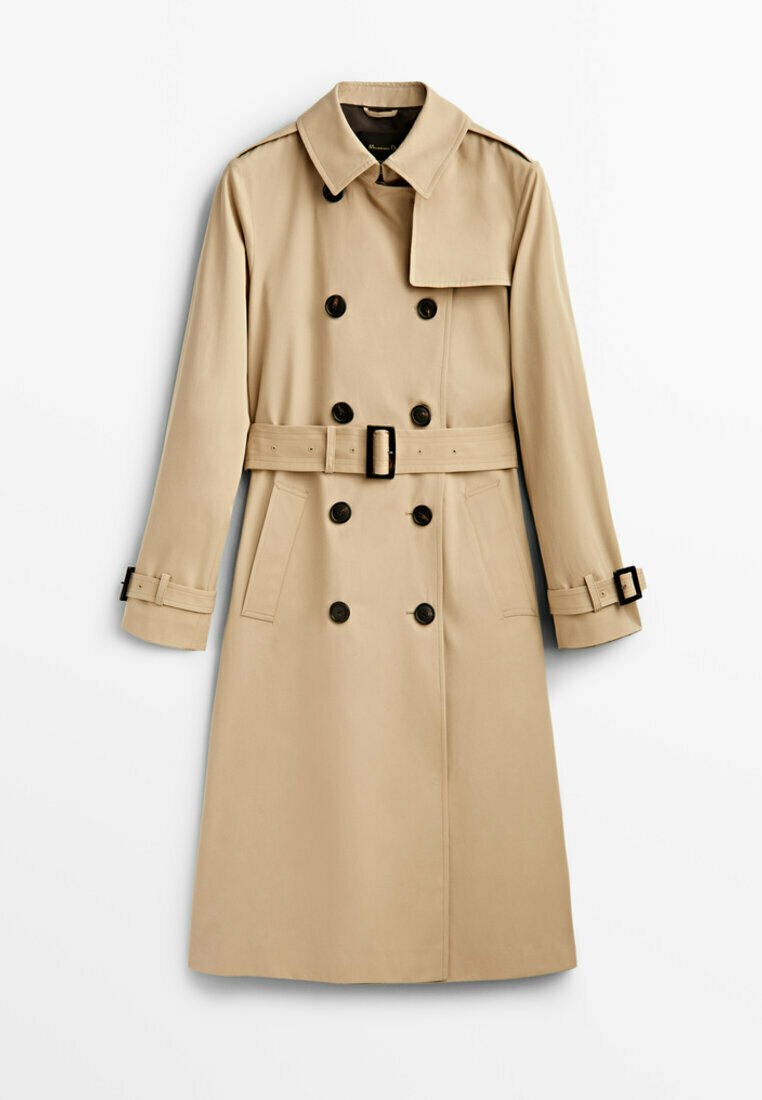massimo dutti trench coat blue