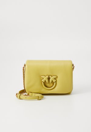 LOVE CLICK PUFF BUCKLE - Cross body bag - lime/antique gold