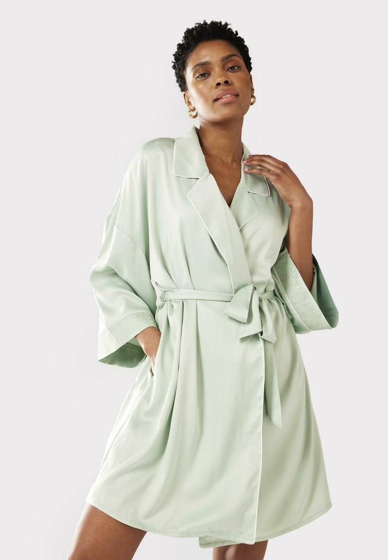 Chelsea Peers SAGE TRIM Dressing gown green Zalando.ie