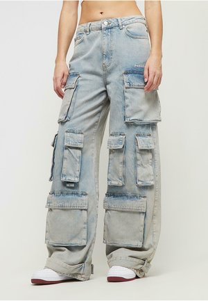 CELINA HIGH WAIST CARGO - Baggy Jeans - blue