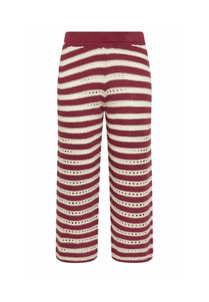 Yours Clothing, PLUS SIZE WIDE LEG TROUSERS - Bukser - burgundy