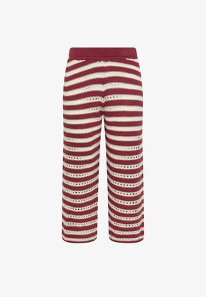 Yours Clothing, PLUS SIZE WIDE LEG TROUSERS - Stoffhose - burgundy
