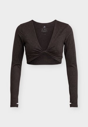 adidas Performance, POWER - Μπλούζα με μακριά μανίκια - aurora coffee/black