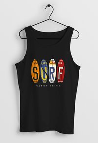 Neverless® Heren T-shirt Surfboards South Beach California USA zomer surfing motief Fashion Streetstyle, Surf Boards Zuid-wit-turquoise, 4XL