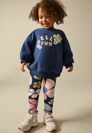 Next, REGULAR FIT SET - Sweatshirt - navy blue flower