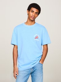 Tommy Jeans FUN NOVELTY TEE UNISEX  - T-shirt estampada - westside blue