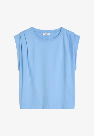Marc O'Polo DENIM, T-SHIRT, SLL, PLEATS - Camiseta básica - medium blue